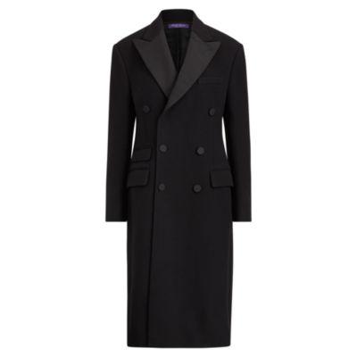 Ralph Lauren Brendan Wool Tuxedo Coat Black