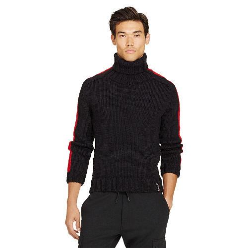 Polo Ralph Lauren Merino Wool Turtleneck Sweater Polo Black