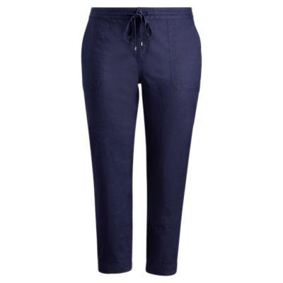 Ralph Lauren Linen Straight Pant Navy