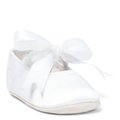 Ralph Lauren Briley Satin Slipper White Satin