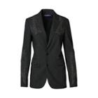 Ralph Lauren Curtis Pinstriped Wool Jacket Black/tan