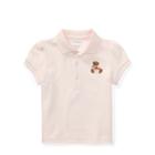 Ralph Lauren Polo Bear Cotton Polo Shirt Delicate Pink 12m