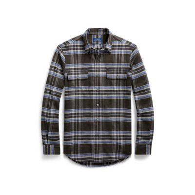 Ralph Lauren Classic Fit Plaid Workshirt Dark Grey/blue Multi