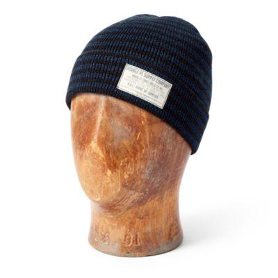 Ralph Lauren Striped Cotton Watch Cap Indigo Stripe