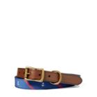 Ralph Lauren Anchor Tie Silk Belt Navy/red