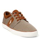 Polo Ralph Lauren Halmore Ii Herringbone Sneaker Dark Khaki