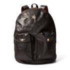 Ralph Lauren Leather Mitchell Backpack Black