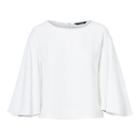 Ralph Lauren Lauren Crepe Bell-sleeve Cropped Top