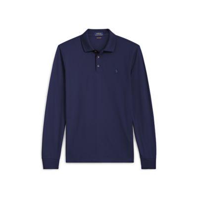 Ralph Lauren Custom Slim Fit Mesh Polo Cruise Navy