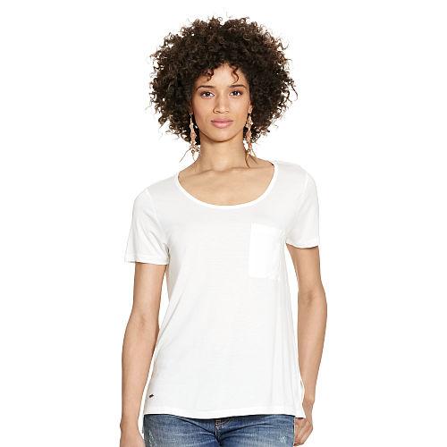 Polo Ralph Lauren Jersey Scoopneck Pocket Tee White
