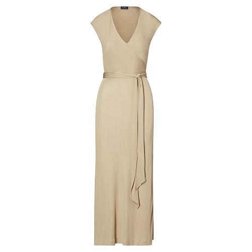 Polo Ralph Lauren Jersey Wrap Dress Eco Khaki