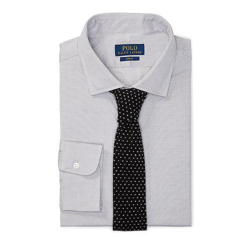 Polo Ralph Lauren Slim-fit Cotton Dobby Shirt Olive/white