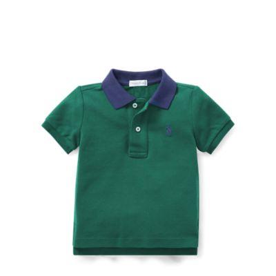 Ralph Lauren Cotton Mesh Polo Shirt Bush Green 6m