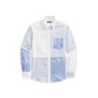 Ralph Lauren Patchwork Oxford Shirt Blue And White
