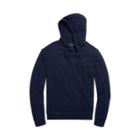 Ralph Lauren Washable Cashmere Hoodie Medieval Blue Heather