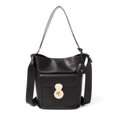 Ralph Lauren The Calfskin Rl Bucket Bag Black