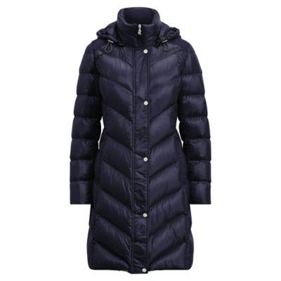 Ralph Lauren Faux Suede-trim Down Jacket Navy