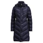 Ralph Lauren Faux Suede-trim Down Jacket Navy