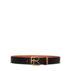 Ralph Lauren Reversible Rl Calfskin Belt Black/rl Gold