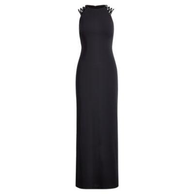 Ralph Lauren Crisscross-strap Jersey Gown Black