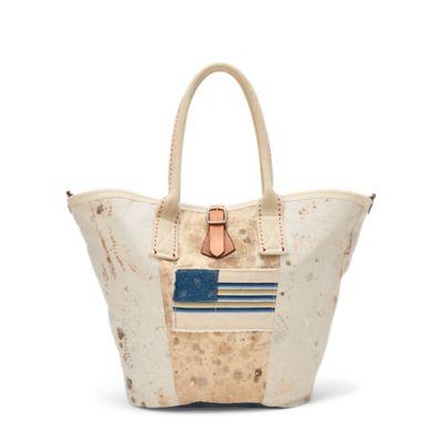 Ralph Lauren Vintage-canvas Tote Bag White Multi