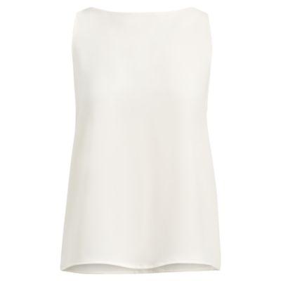 Ralph Lauren Split-back Crepe Blouse Pearl