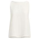 Ralph Lauren Split-back Crepe Blouse Pearl