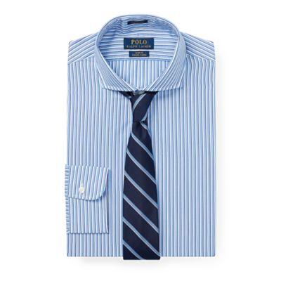 Ralph Lauren Slim Fit Plaid Cotton Shirt French Blue/white Multi