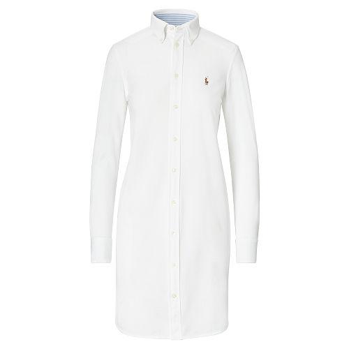 Polo Ralph Lauren Knit Oxford Shirtdress White