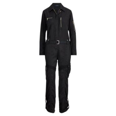 Ralph Lauren Cargo Twill Jumpsuit Polo Black