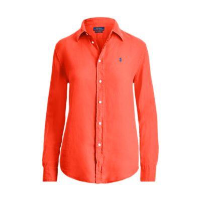 Ralph Lauren Relaxed Fit Linen Shirt Tomato
