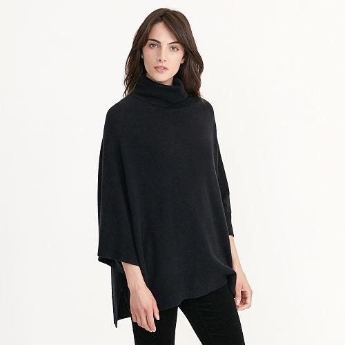 Ralph Lauren Lauren Wool-cashmere Poncho Black