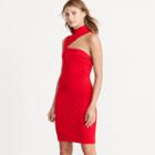 Ralph Lauren Lauren Cutout Jersey Dress Orient Red