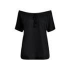 Ralph Lauren Ruched-neck Top Polo Black