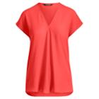 Ralph Lauren Lauren Georgette Short-sleeve Top Fresh Tomato