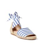 Ralph Lauren Joni Striped Canvas Espadrille Nvy Stripe