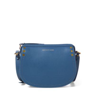 Ralph Lauren Calfskin Crossbody Bag Blue