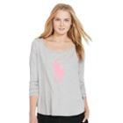 Ralph Lauren Pink Pony Pink Pony Long-sleeve Tee Heather Grey