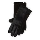 Ralph Lauren Whipstitched Haircalf Gloves Black