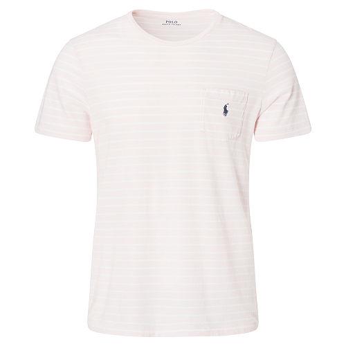 Polo Ralph Lauren Cotton Jersey Pocket T-shirt Carmel Pink/white