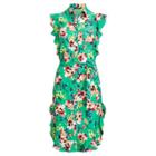 Ralph Lauren Floral Crepe Sleeveless Dress Multi 4p
