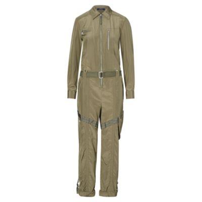 Ralph Lauren Silk-cotton Jumpsuit Warm Sage