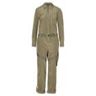 Ralph Lauren Silk-cotton Jumpsuit Warm Sage