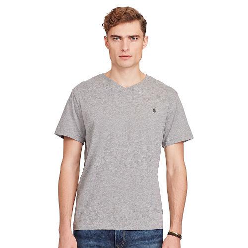 Polo Ralph Lauren Cotton Jersey V-neck T-shirt Speedway Grey Heather