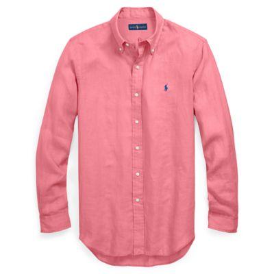 Ralph Lauren Classic Fit Linen Shirt Hyannis Red