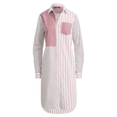 Ralph Lauren Striped Cotton Shirtdress White/red Multi