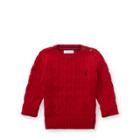 Ralph Lauren Cable-knit Cotton Sweater Ralph Red 6m