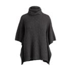 Ralph Lauren Cashmere Turtleneck Poncho Onyx Heather