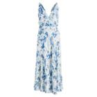 Ralph Lauren Floral Silk Wrap Dress Watercolor Floral