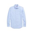 Ralph Lauren Striped Cotton Dress Shirt Medium Blue And White